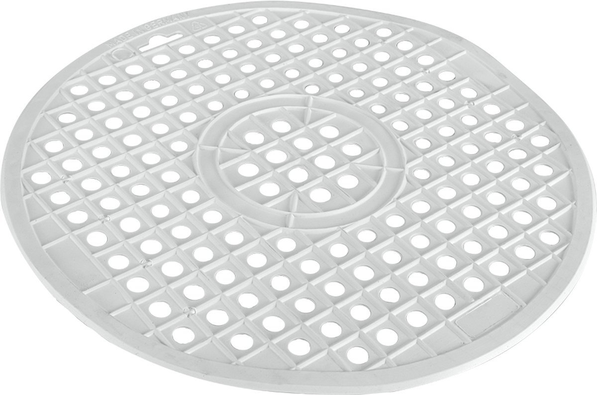 Metaltex - Gootsteenmat Rond - Gootsteenzeil - 32 cm - PVC - Wit