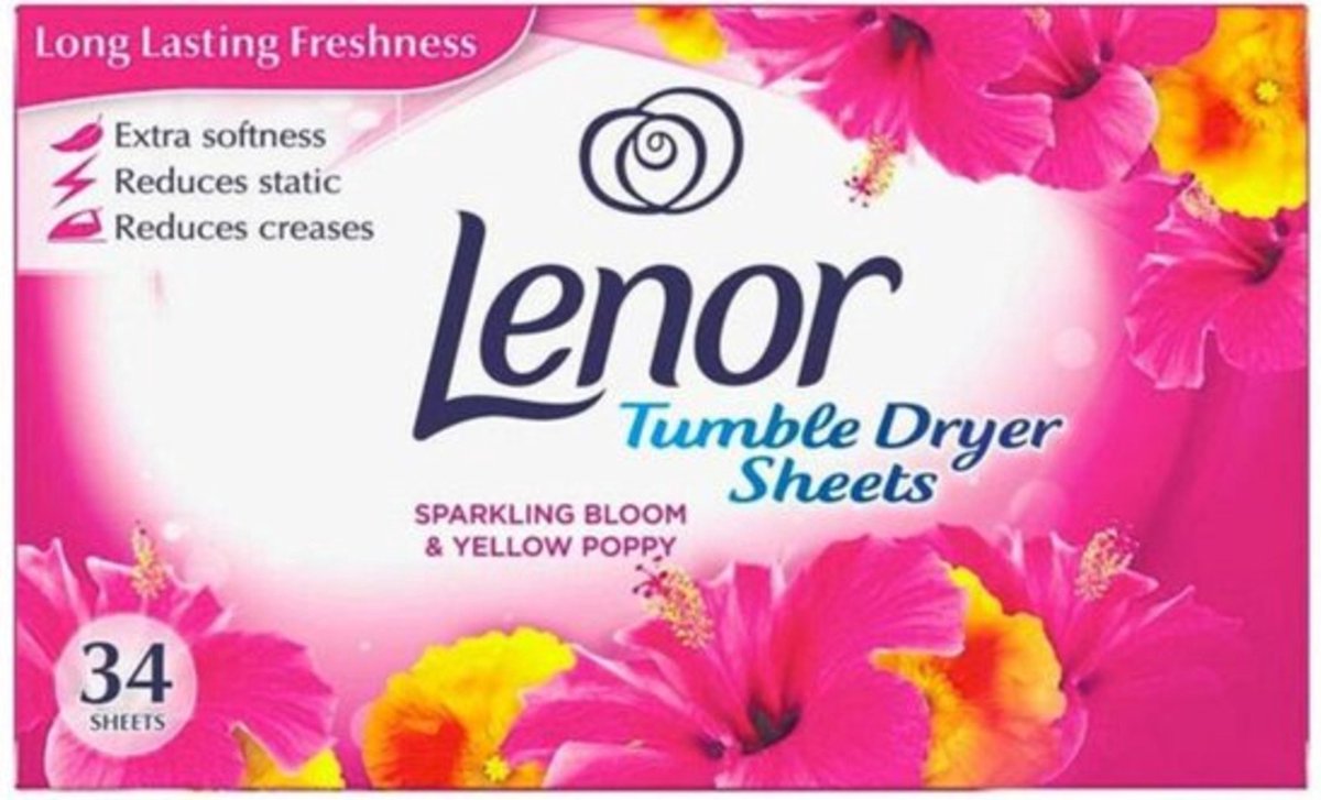 Goedkoopste Lenor Droogtrommeldoekjes Pink Blossom - 12x34Sheets - Voordeelverpakking