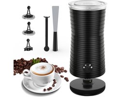 Automatic Milk Frother 4-in-1 400W - Electric Milk Frother with Silicone Spoon - 240ml Capacity - Foam and Warm Milk - Non-Stick Coating
