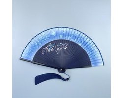 Opvouwbare Chinese Stijl Hand Fan Vrouw Draagbare Ventilator - Hanfu Klassieke Fotografie Props Tea Pot