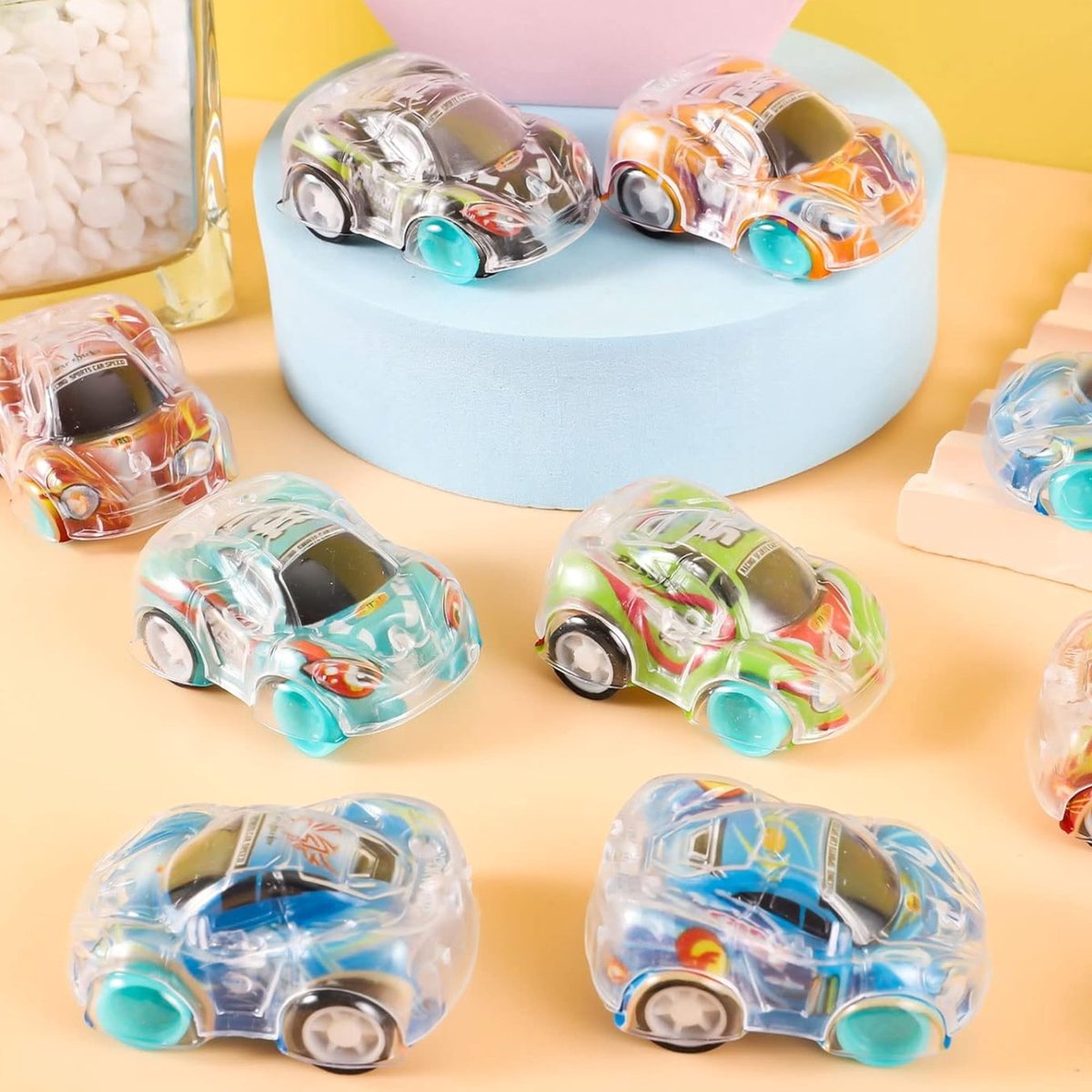 Partizzle 50x Speelgoed Autos - Pull Back Autotjes - Zelfrijdend Auto - Speelgoedauto Uitdeelcadeautjes - Grabbelton Traktatie Cadeautjes voor Kinderen & Peuters - Jongens - 5 cm — afbeelding 4