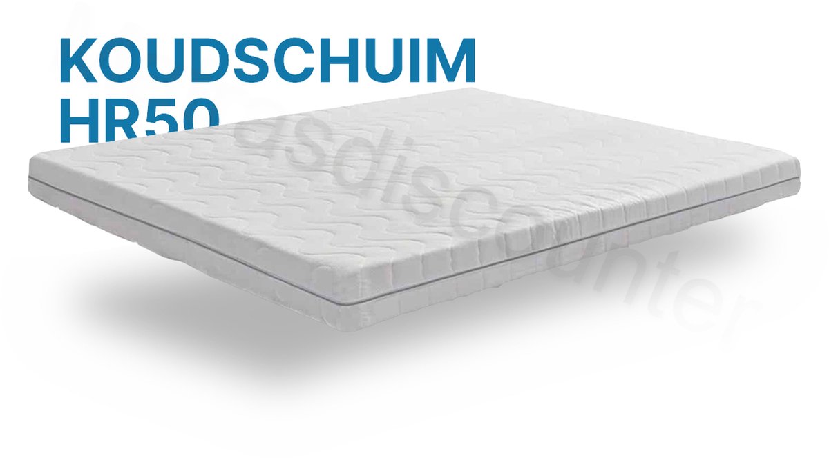 Matrasdiscounter Topper - HR50 Koudschuim - Topdekmatras - Ergonomisch - 70x200cm ca 10cm dik matras