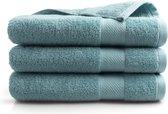 Bol.com DoubleDry Hotel Badhanddoeken 70 x 140 cm – Set van 3 – 100% Katoen 500 g/m2 – Zacht & Absorberend - Denimblauw aanbieding