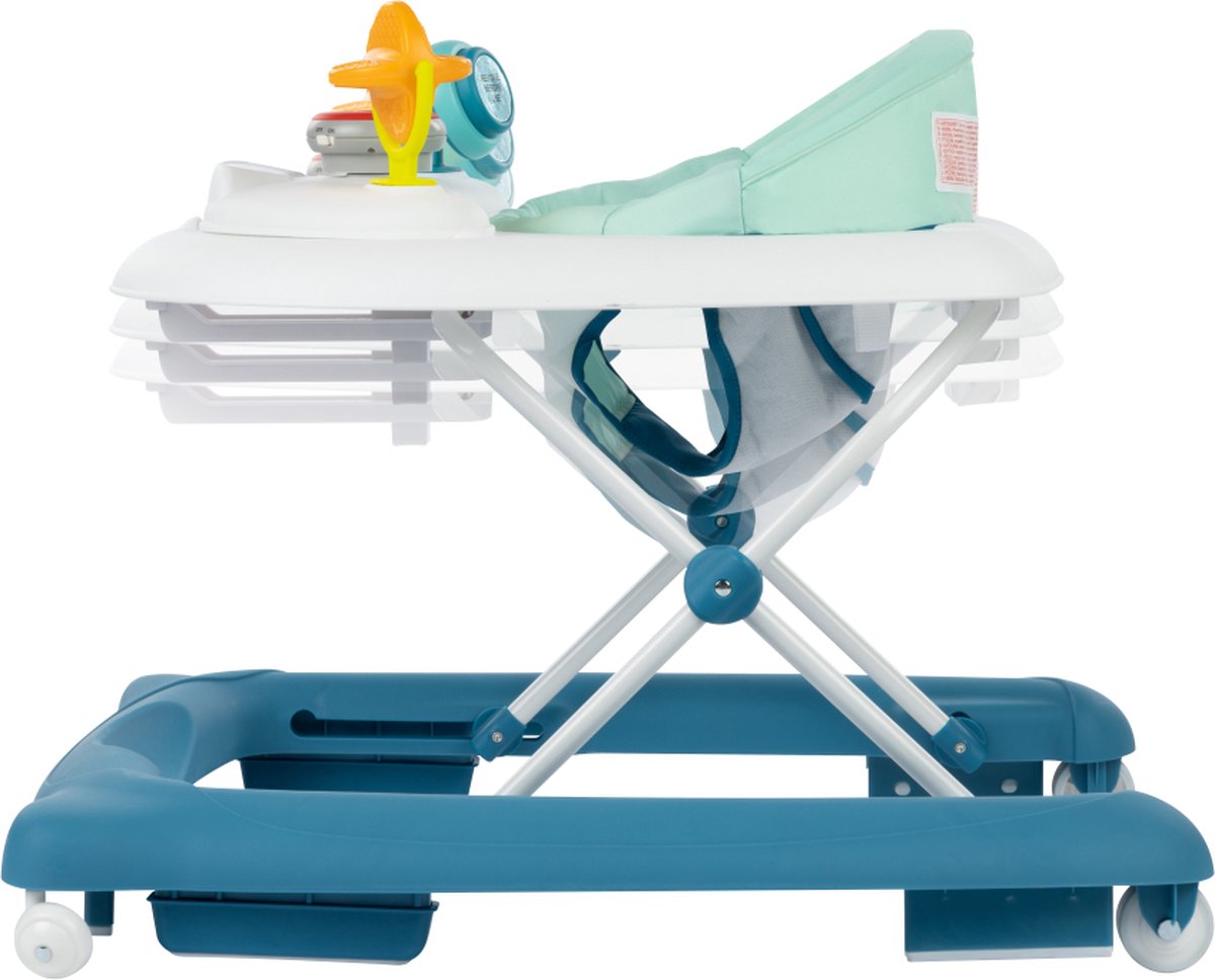Sun Baby Loopstoeltje looplerhulp van 6 tot 12 maanden, duwfunctie, 3-traps hoogteverstelling, siliconen wielen, geluiden, verlichting (Rood