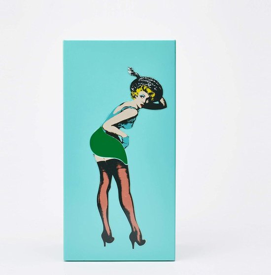 Flying Skirt Tissue Box (De originele museum aanbevolen tissuehouder) - charmante vintage pop-art, Restyles na elke dispense, metaal gewogen met binnenhoes, geschenkdoos - Ontworpen door Spextrum