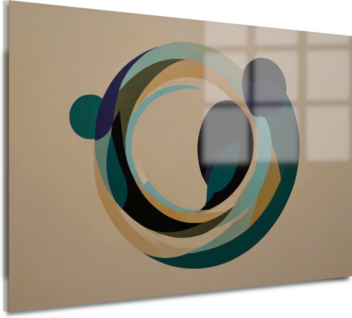 Impression sur Verre 90x30cm Tableaux Image Géométrique figures cercle
