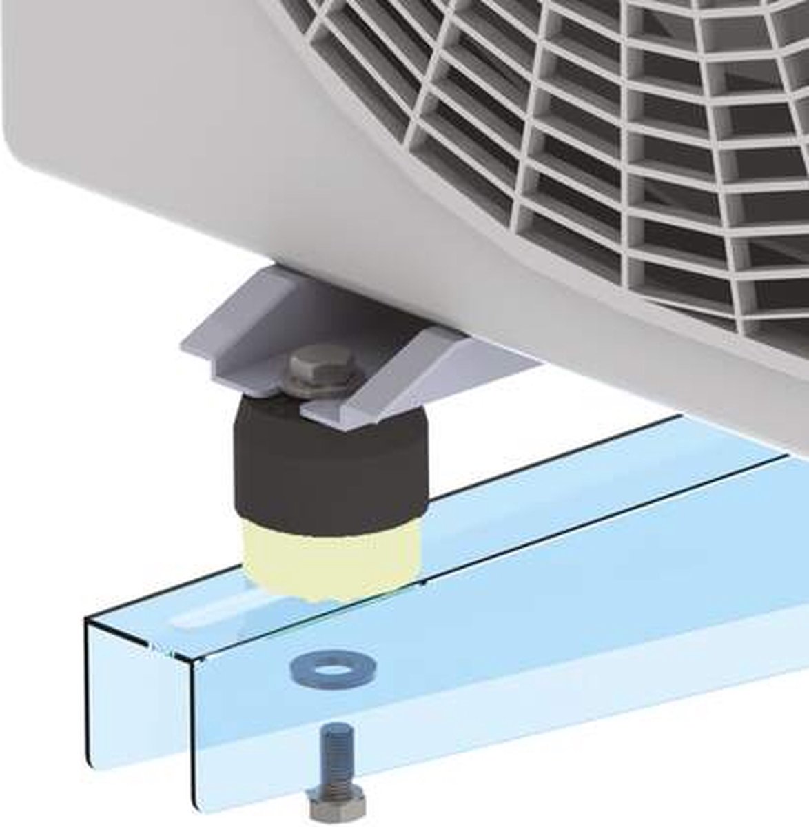 Soleco trillingsdemperset Bruin 70-120kg M8 (2x Wit + 2x Rood) — afbeelding 4