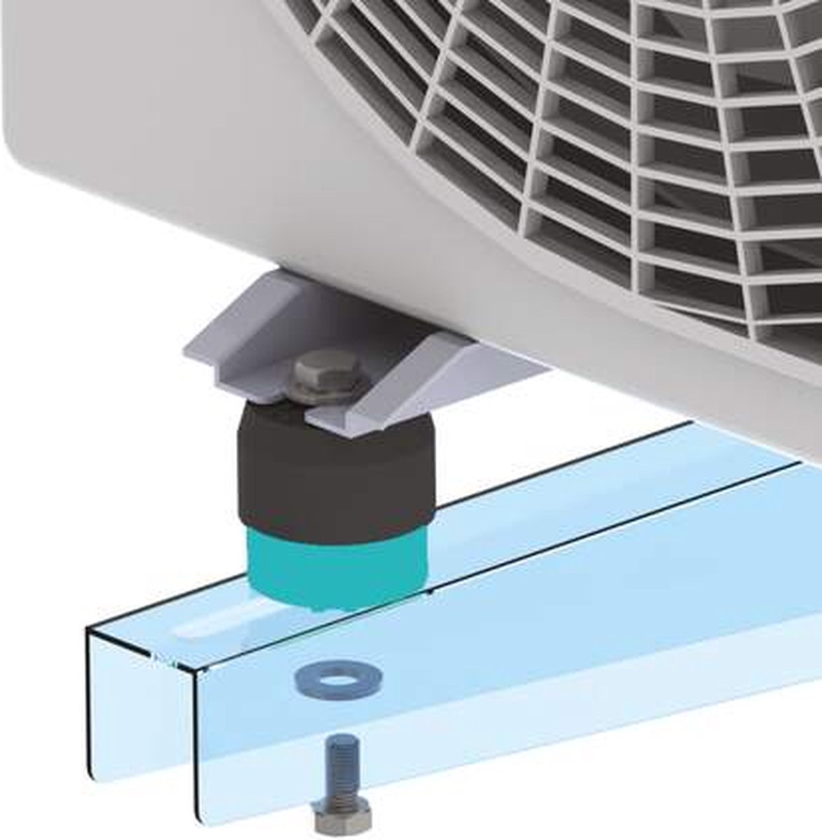 Soleco trillingsdemperset Geel 50-80kg M8 (2x Geel + 2x Blauw) — afbeelding 4