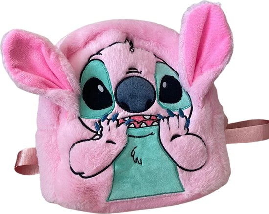 Foto: Disney stitch rugtas schooltas rugzak back2 school peuters kleuters roze