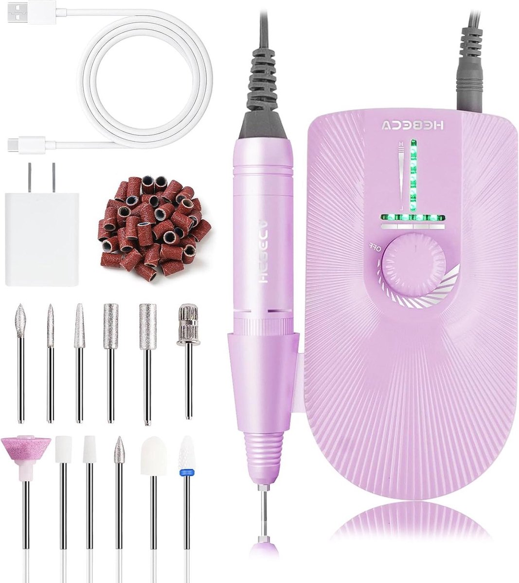 Goedkoopste Elektrische Nagelvijl Professionele Nagelschuurmachine 35000 Omwentelingen Draadloos en Oplaadbaar - 12 Soorten Boren voor Acrylgel Nagels T18