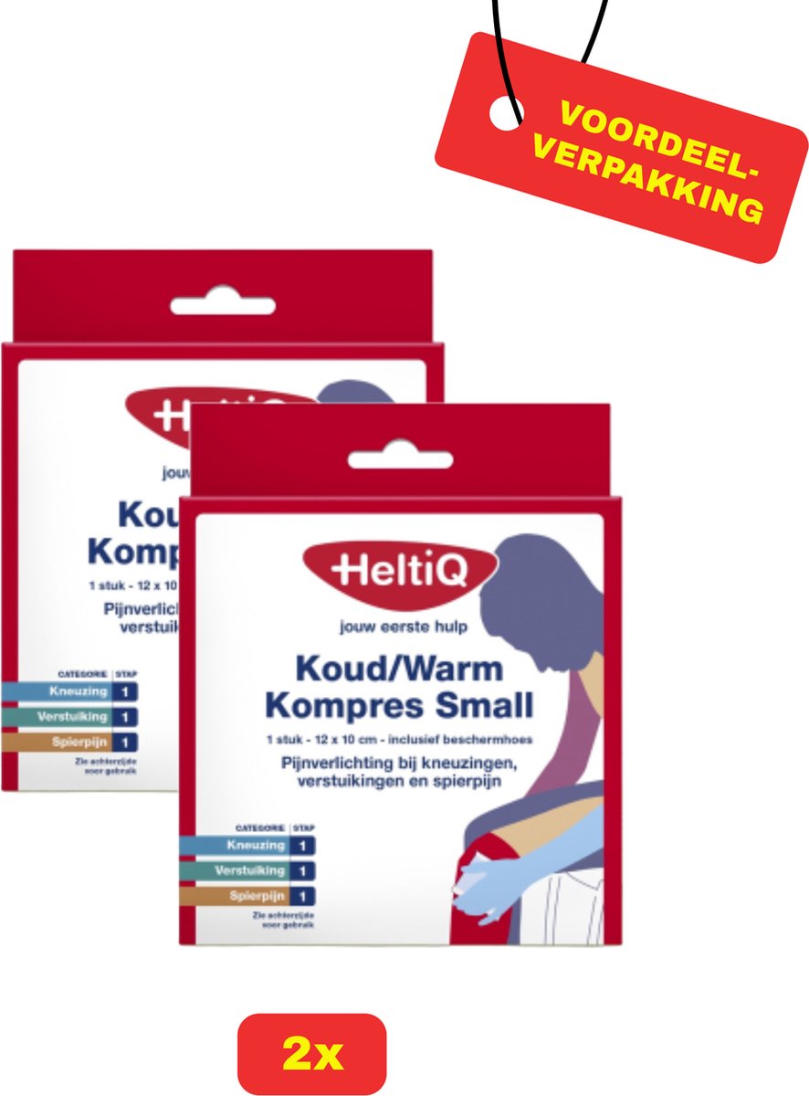 2 x HeltiQ Koud/Warm Kompres Small - Voordeelverpakking