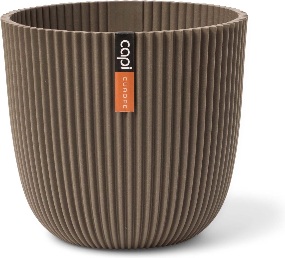 Capi Europe Flower Pot bowl Groove Made With - 25x23 - Warm taupe