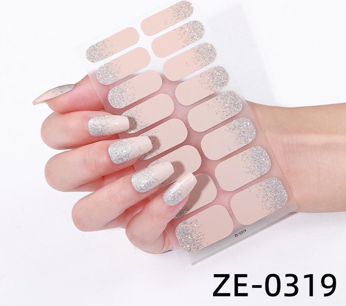 Goedkoopste Prachtige nieuwe design NagelStickers Met Nagelvijlen/ 1 vel , 16 tips/ Manicure Nagel stickers / Nail stickers