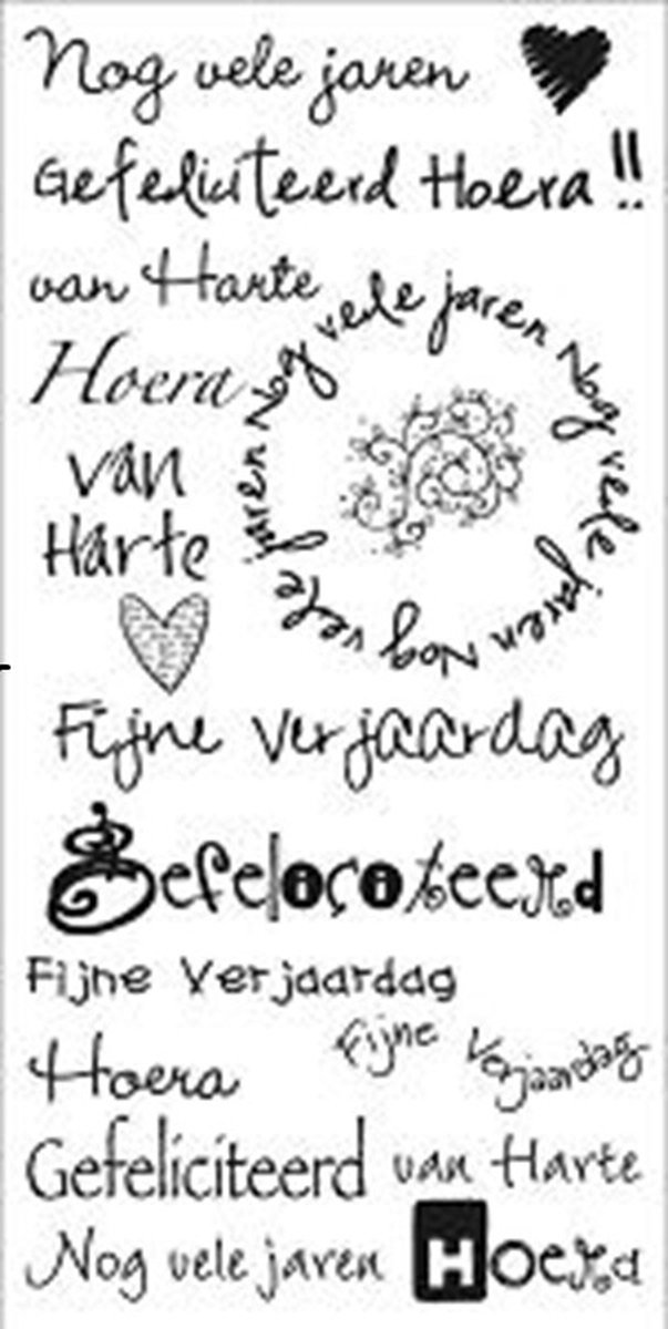 Marianne Design - Rub-on: Gefeliciteerd e.d. - RUB8407