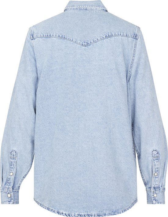 SISTERS POINT Osa-sh4 - Chemisier Femme - l. délavage bleu - Taille XL