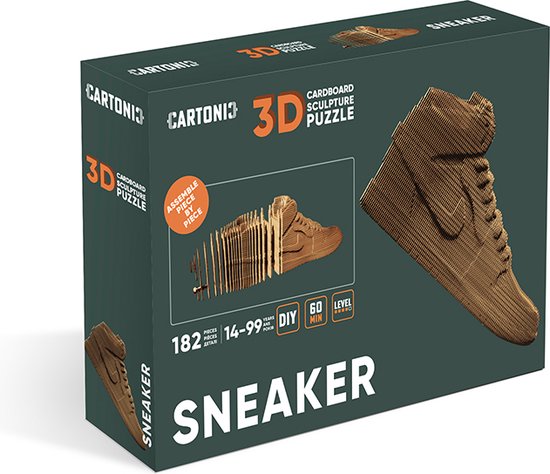 CARTONIC- Baskets pour femmes- Puzzle 3D- Jouets- Puzzle- DIY- Créatif- Carton- Enfants et adultes- 3D- puzzle-