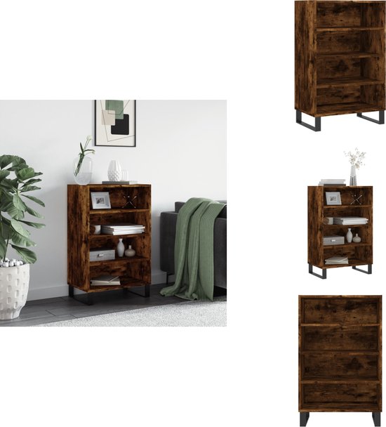 Hoge kast bewerkt hout wit kopen