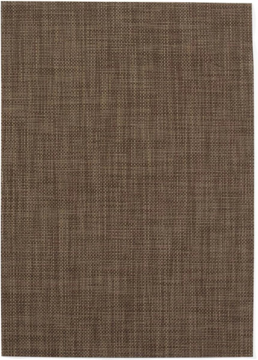 HENDI Set van 6 bruine placemats – geweven PVC – antislip – 450x300 mm