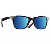 Zonnebril heren/dames frame zwart / lenzen blauw UV400