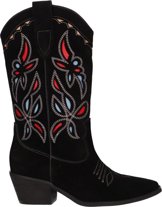 La Strada Western Boot Zwart Suede - Damesschoenen - Maat - 40