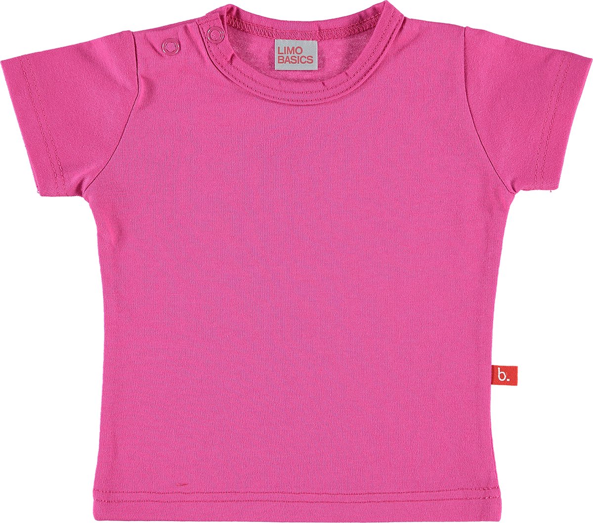 Baby T-shirt 62-68 fuchsia biologisch katoen