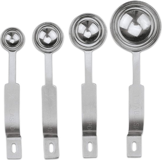Maatlepel set 6 rvs - Het Kookeiland