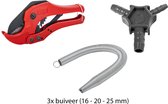 Kit de montage pour tube multicouche Diamond (PEX) - calibrateur 16-20-25 mm - coupe-tube PEX 16-32 mm - ressort de flexion interne 16-20-25 mm