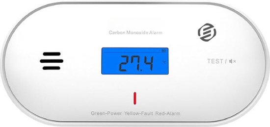 Gedsffati Gas and Carbon Monoxide Detector with Plug for Home, Gas Detector Carbon Monoxide Detector for Home, Gas Detector for Combustible Gas for Natural Gas LPG Methane Propane Butane, White, HD08