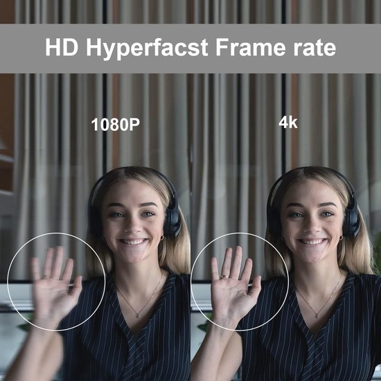TONGVEO KI Automatische tracking 4K webcam met microfoons en