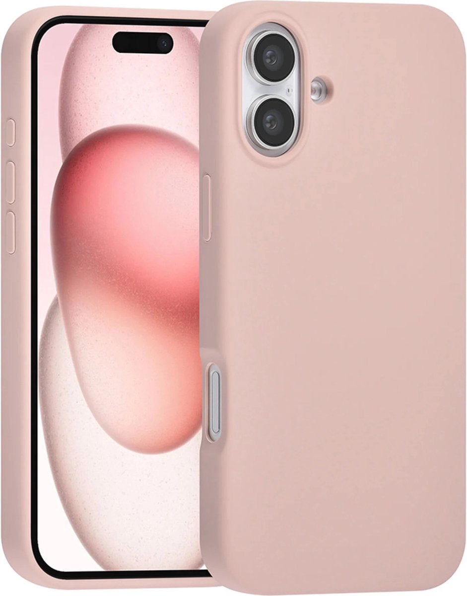 TUNIQ telefoonhoesje voor Apple iPhone 16 Plus - Siliconen backcover - Roze