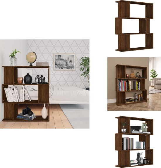 VidaXL Boekenkast/dressoir 66x30x98 cm bewerkt hout gerookt eikenkleur - Kantoormeubelen Plus