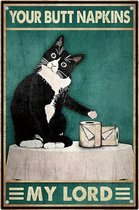 Bovista Your Butt Napkins My Lord - Are You Pooping Cat - Have A Nice Poop - Poster - Grappige Poster - 20x30cm