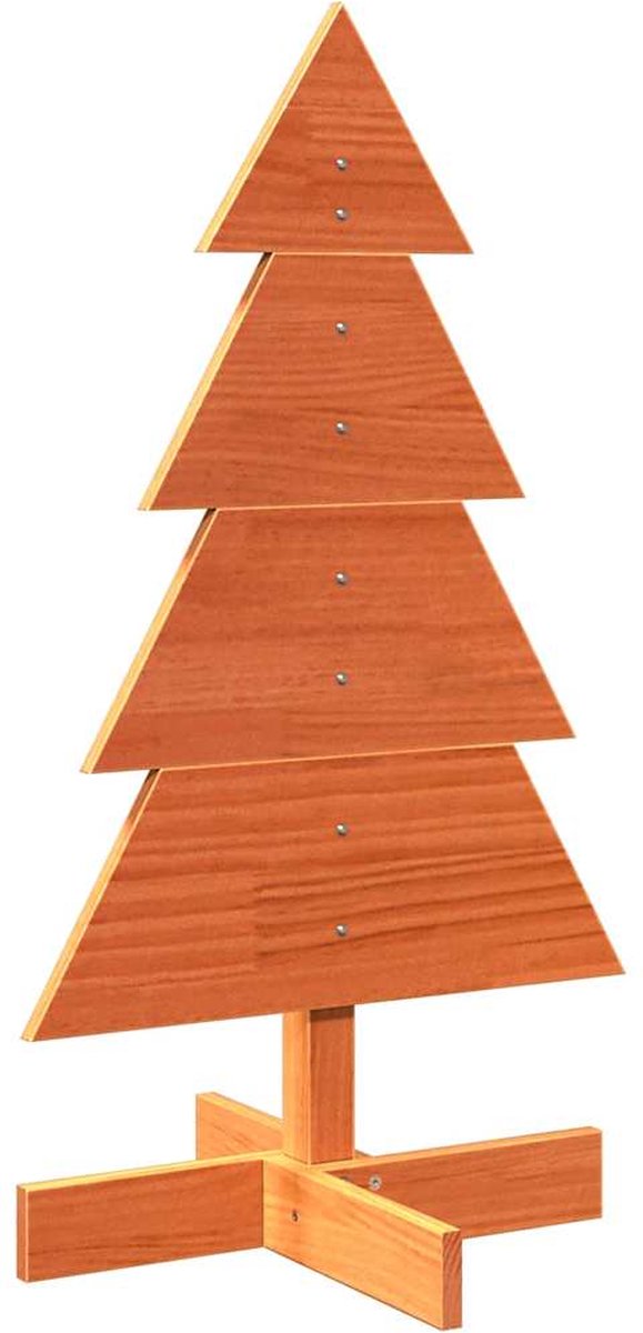 Stuk Speelgoed Op De Kerstboom Kerstmisdecoratie In De Vorm Van Een Kerstboom Een Oude Houten Doos 92066415
