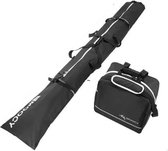BRUBAKER Sac De Ski Et Sac à Chaussures Combo - Pour 1 Paire De Skis Jusqu'à 190cm - Noir Et Rose