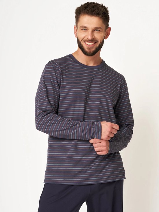 Key Katoenen Heren Pyjama Grijs MNS 304 XL