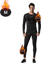 Livano Thermokleding Heren - Thermobroek - Thermoset - Thermolegging - Winter - Thermoshirt - Zwart - M