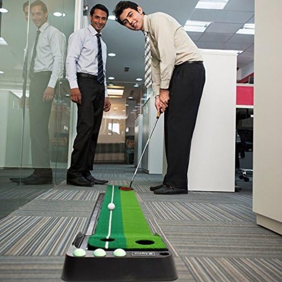 Putting Mat Golf - Putting Mat - Inclusief 3 golfballen - 304cm - Inclusief retourbaan - Putting Green - Golf - Training — afbeelding 5