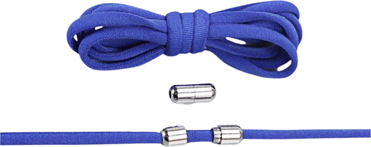 Knaak Elastische Veters - Niet meer strikken! - Donker blauw - 2 stuks - Rekbaar tot 150 cm