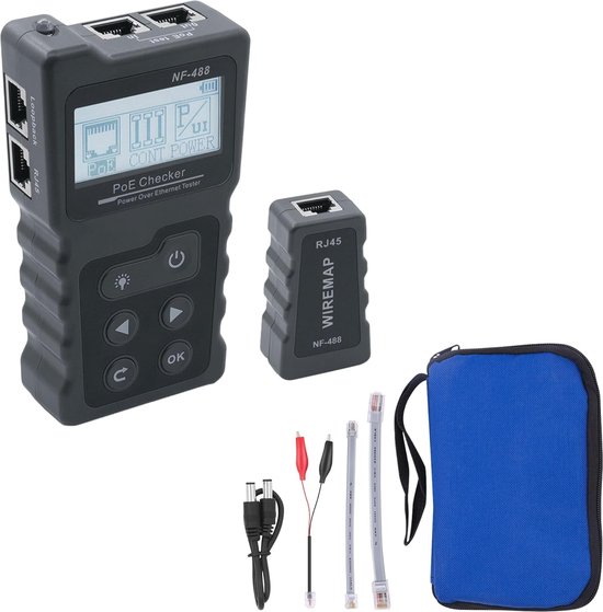 LCD -kabeltester RJ45 / POE / DC kopen? Morgen in huis