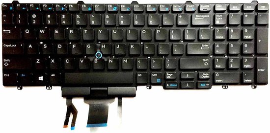 Notebook Toetsenbord geschikt voor o.a. Dell Latitude E5550 / E5570 / Precision 3510 / 7510 Series - P/N: SN7232BL