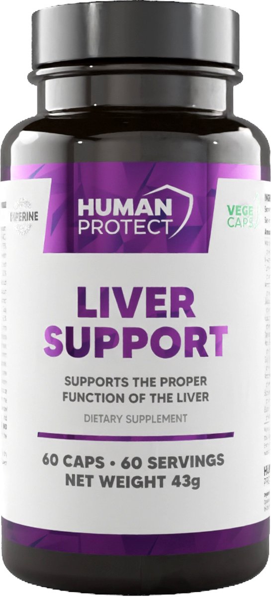 Goedkoopste Human Protect - Liver Support - 60 caps - 60 doseringen - Lever reiniging - mariadistel - lever detox - detox - milk thistle