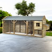 Bol.com Kippenhok Eva van FSC hout - met legnest - 393 x 95 x 148 cm aanbieding