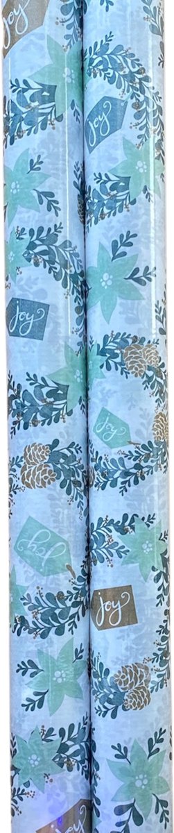 FESTIVE GIFTS Inpakpapier - Cadeaupapier - 200 x 70cm - 2 rollen - Kerst - Luxe Cadeauverpakking - Kleurrijk