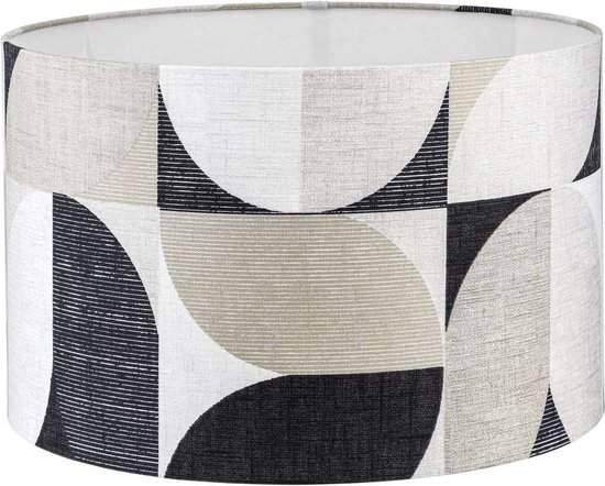 Abat-jour Cylindre - 20 x 20 x 15 cm - Rétro anthracite