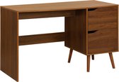 sweeek - Bureau Vintage avec 2 tiroirs en bois coloris noyer