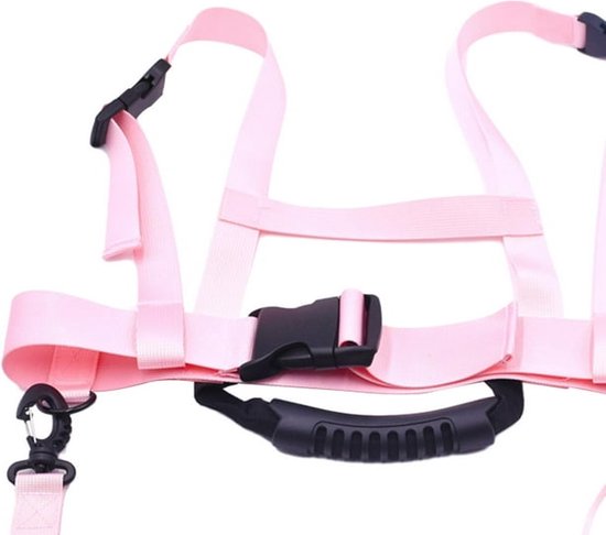 Skiharnas voor kinderen - Skituigje kinderen - Ski-accessoires - Verstelbaar ski-schouderharnas - Voor kinderen en beginners Schaatsen, Skateboarden, Snowboarden, Skaten, Fietsen (roze) van UGears LLC — afbeelding 5