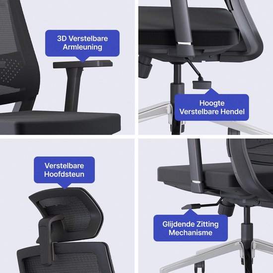 Stane Ergonomische Bureaustoel Office Chair - Bureaustoelen voor Volwassenen Computer Stoel