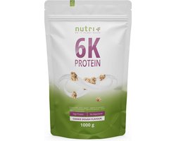nutri+ 6K Protein - Eiwitpoeder Cookie Dough - Veganistisch proteïne poeder - met eiwitten uit zes plantaardige grondstoffen - Eiwit Shake - 1000 g