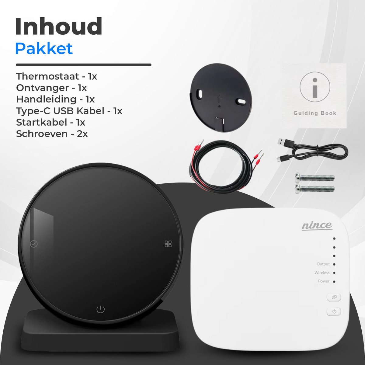 Nince Thermostaat CV ketel - Slimme Thermostaat Voor CV - Digitaal - Handmatig Programmeerbaar - Incl RF module – foto 8