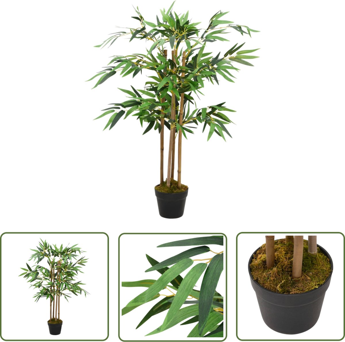 Kunstplant bamboe 1605 bladeren 180 cm groen kopen
